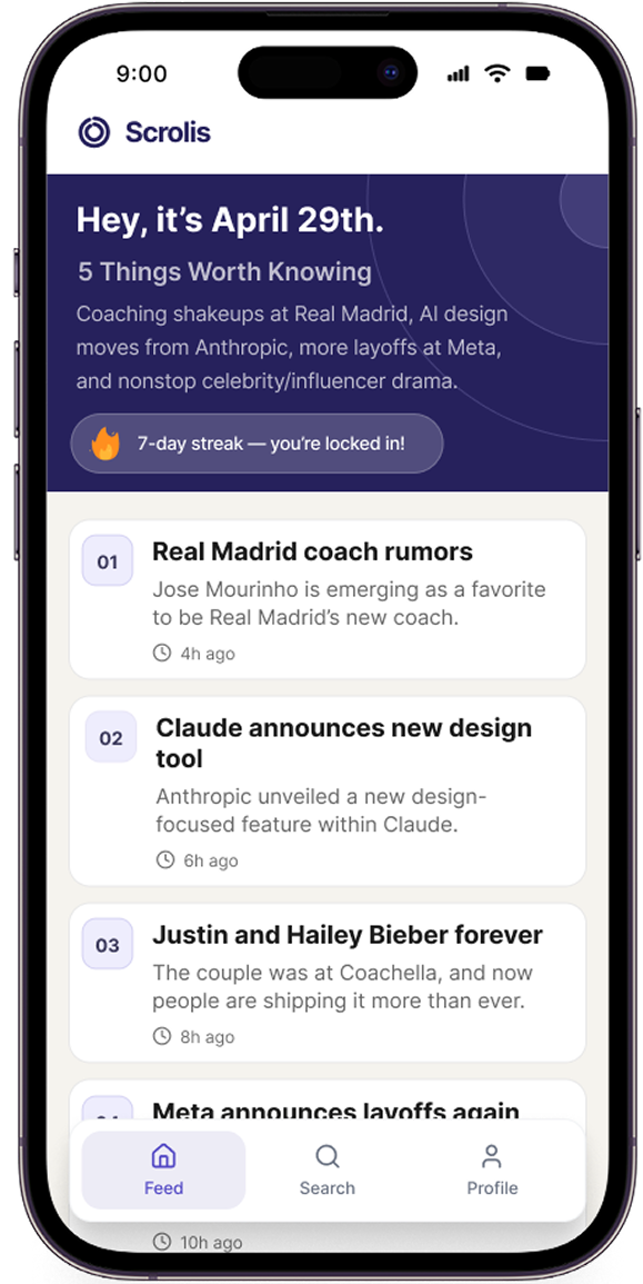 Finite Digest screen